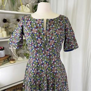 Floral Hand Block Printed Cotton Handmade Dress